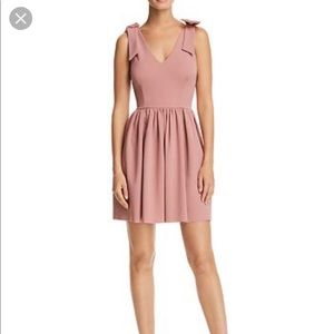 AQUA Bow Detail Fit-&-Flare dress